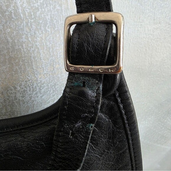 Vintage Coach Hippie Flap Bag Black 9134 12.5x10 Sling - Picture 4 of 16